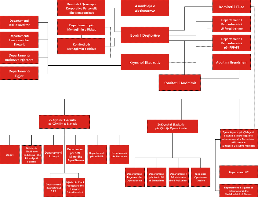 Organizational Chart of the Bank