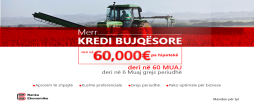 Merr Kredi bujqësore deri në 60,000 Euro, pa hipotekë